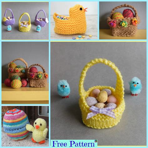 Crochet Easter Baskets - Free Patterns - DIY 4 EVER