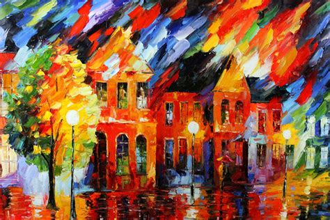 Download Vibrant Urban Romance - A Leonid Afremov masterpiece ...