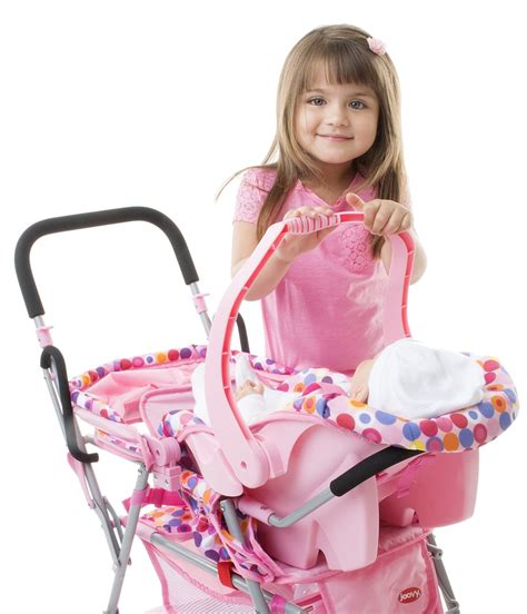 Joovy Toy Doll Caboose Tandem Stroller - Pink Dot 877408000426 | eBay