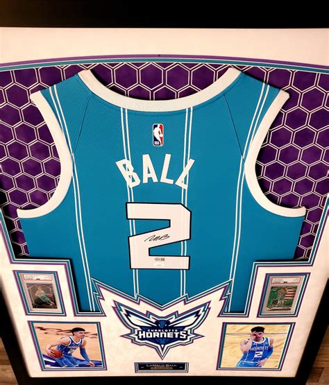 LaMelo Ball Signed Hornets 33x42 Custom Framed LED Backlit Jersey ...