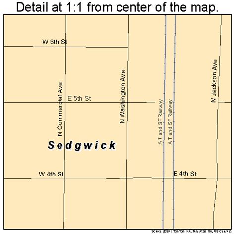 Sedgwick Kansas Street Map 2063800