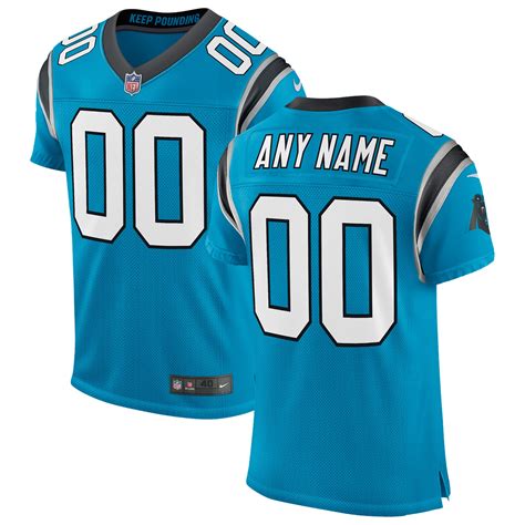 Men's Nike Blue Carolina Panthers Classic Elite Custom Jersey ...