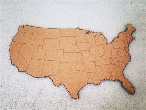 Large United States Corkboard Map USA Cork Map Pin Board Gifts