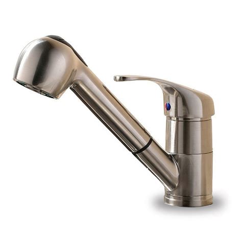 iSpring Lead-Free Contemporary Single Handle Pull-Down Kitchen Faucet, Brushed Nickel