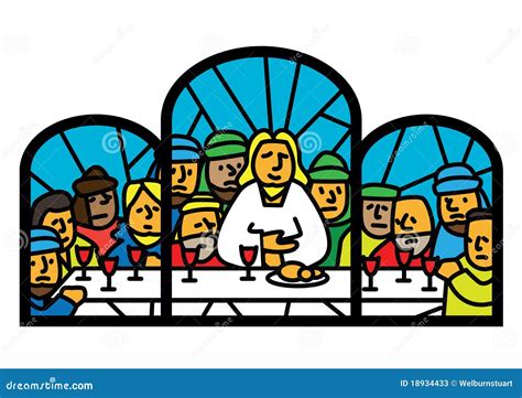 Last Supper Symbols (Religion/Christianity) Vector Illustration | CartoonDealer.com #61768640