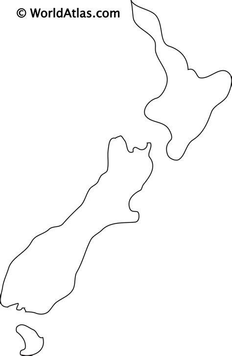 New Zealand Outline Map