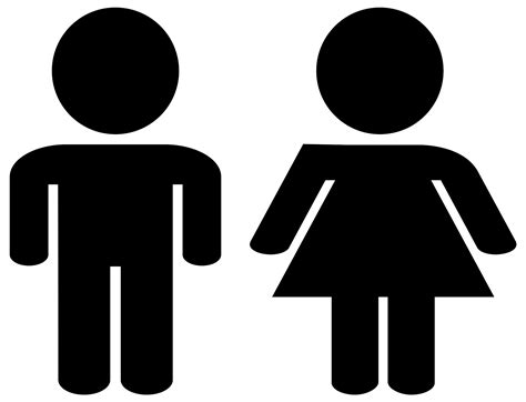 Download #C0C0C0 Male And Female Children Icons SVG | FreePNGImg