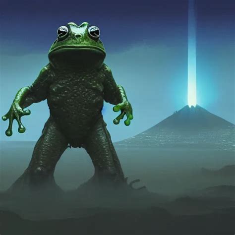 a frog kaiju alien on a desolace planet, legendary | Stable Diffusion ...