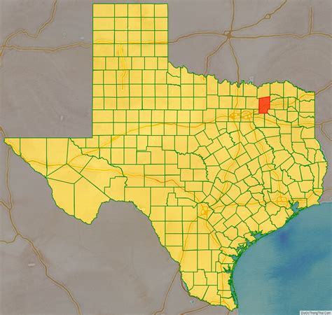 Map of Hunt County, Texas - Thong Thai Real