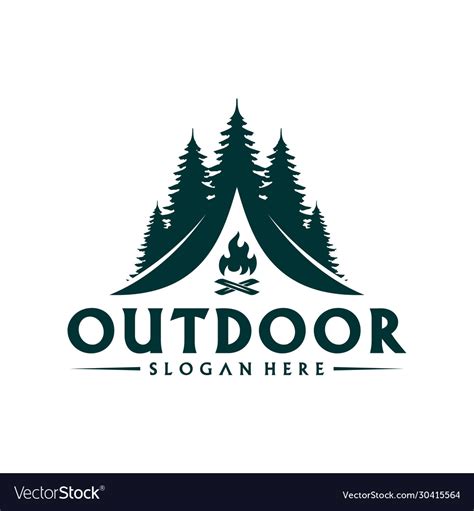 Camping outdoor logo design template creative Vector Image