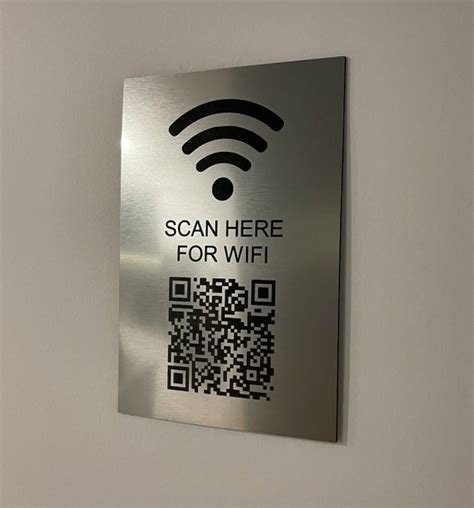 Wifi QR Code Scan to Connect Self Adhesive Sign Scan for - Etsy