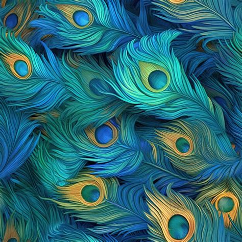 Premium AI Image | peacock feathers pattern