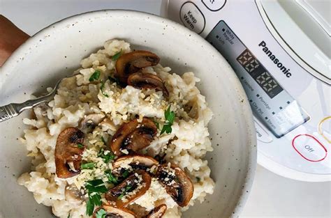 Rice Cooker Mushroom Risotto | The Ideas Kitchen