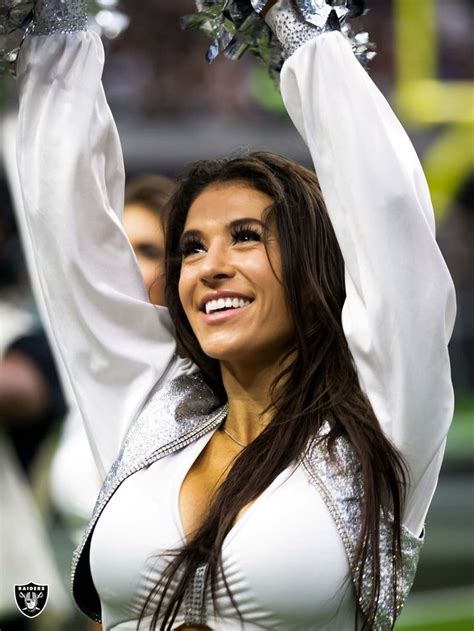 Las Vegas Raiders: Raiderette Kristina on the sidelines during the Las Vegas Raiders regular ...