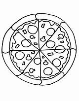 Pizza Crtoon Slice Coloring Page Free Printable PDF sketch template