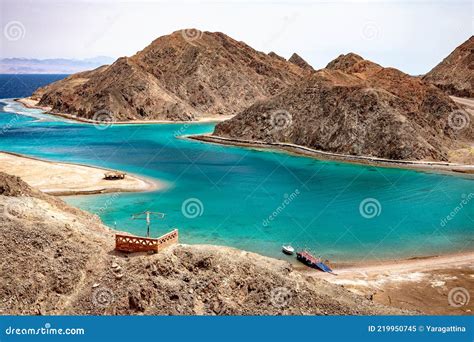 Turquoise Water of Red Sea in Fjord Bay in Taba, South Sinai, Egypt ...