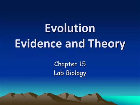 PPT - Evolution Evidence and Theory PowerPoint Presentation, free ...