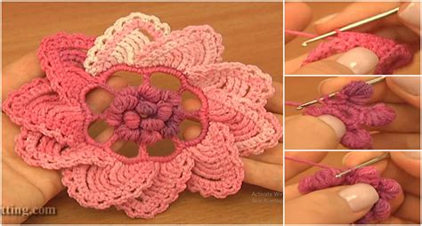 Crochet Puff Stitch Flower - Pretty Ideas