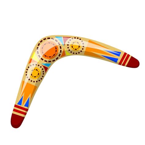 Premium Vector | Illustration australian wooden boomerang. cartoon boomerang. illustration of ...