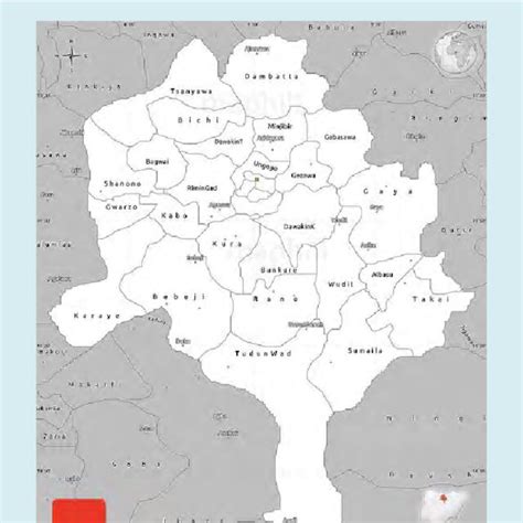 Map of Kano State Showing Kano Municipal City Local Gov't, where the ...