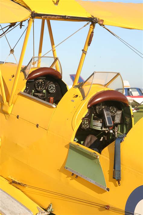 Inside the cockpit of DeHavilland DH82A Tiger Moth G-ADNZ ( DE673) - a photo on Flickriver