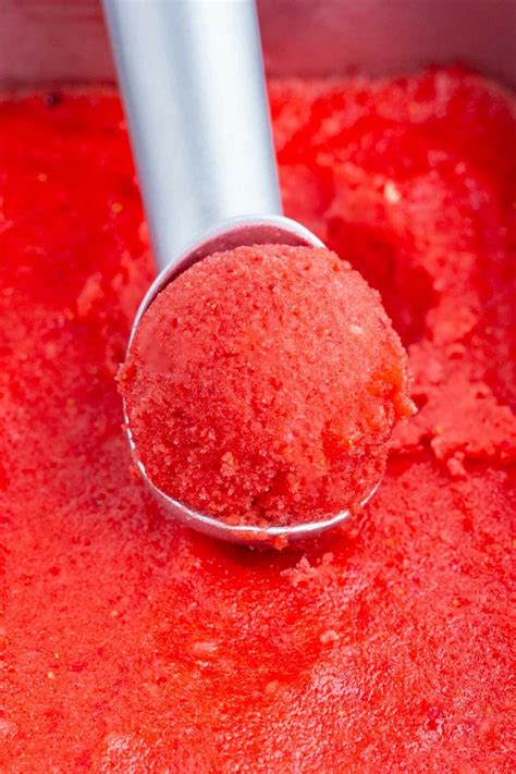 Strawberry Sorbet (3 Ingredients!) - Evolving Table