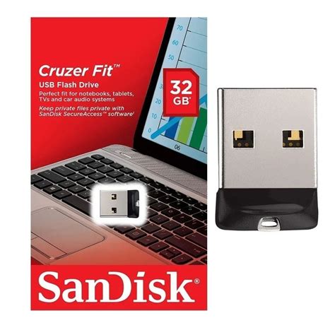 Pen Drive Sandisk Cruzer Fit 32GB Usb Mini Flash Drive SDCZ43-016G-G46 ...