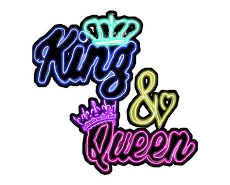 Neon King Queen Clown King Y Queen Stickers - Clip Art Library