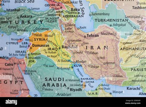 Map of the middle east - polizclimate