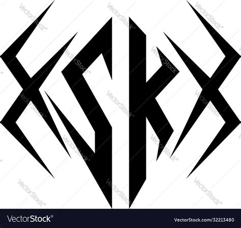 Initial sk logo design with cool style logo Vector Image