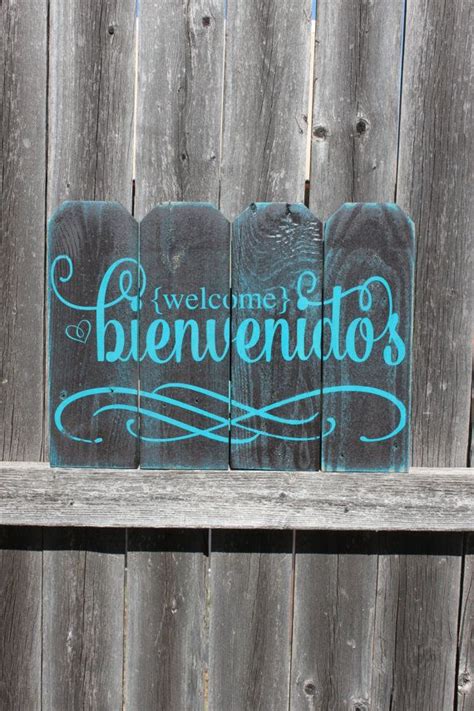 Bienvenidos Sign Welcome Sign Bienvenidos Wood Sign Door | Etsy | Wood ...