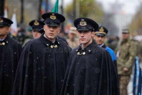 Italian Soldiers in Ceremonial Uniforms Take Part at the Romanian National Day Military Parade ...