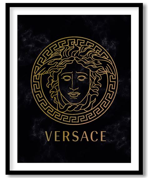 Versace logo gold black - Wall Art, Hanging Wall Decor, Home Decor - BestOfBharat