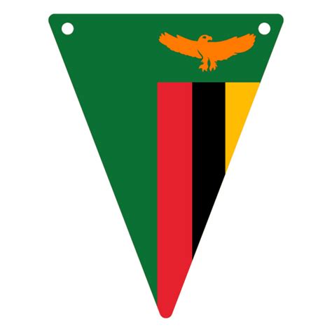 Zambia Triangular Flag PNG & SVG Design For T-Shirts