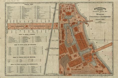 Rand McNally standard guide map, World's Columbian Exposition. | World's columbian exposition ...