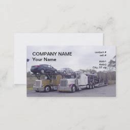 car hauler transport business card | Zazzle