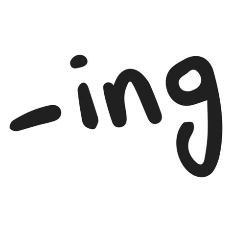 Ing ending doodle - Transparent PNG & SVG vector file