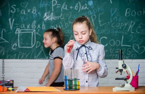 Scientist at work. science experiments in laboratory. Biology lesson. Back to school. Little ...