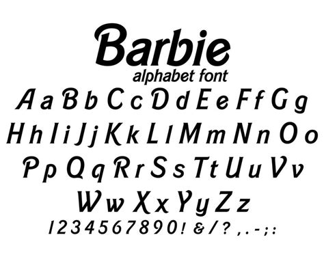 Barbie Alphabet Font / Barbie archivo TTF OTF | Etsy España