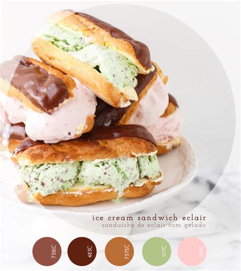 Chocolate eclair ice cream sandwhich | Ice cream sandwich dessert ...