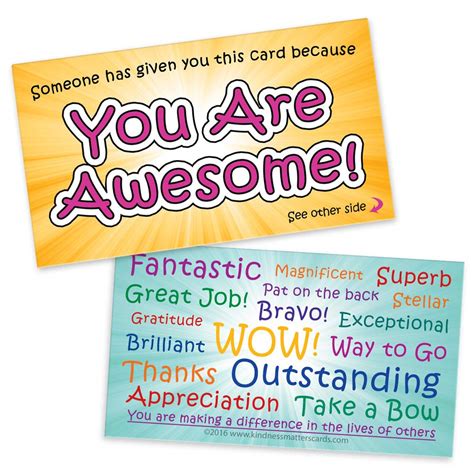 Buy KINWAL You are Awesome Cards - Appreciation Cards for Teachers, Employers, Friends, Co ...