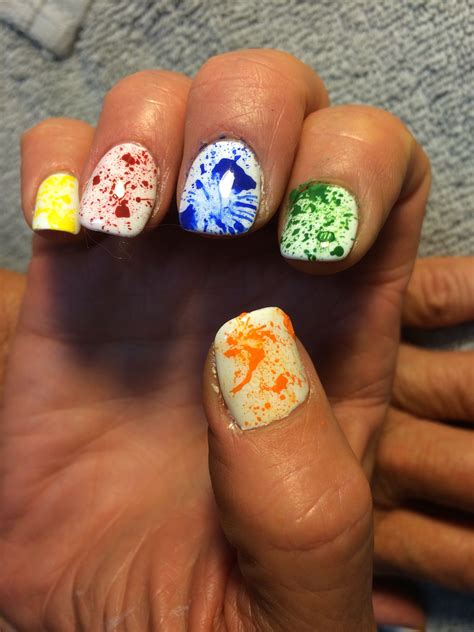 More splatter paint. | Nail art, Nails, Paint splatter