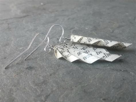 Origami Leaf Earrings // Literary