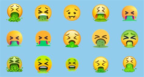 🤮 Cara Vomitando Emoji on Noto Color Emoji, Animated 14.0