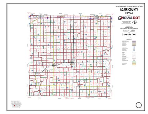 Adair County, Iowa map by Iowa Department of Transportation - Avenza ...