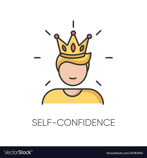 Self confidence rgb color icon Royalty Free Vector Image