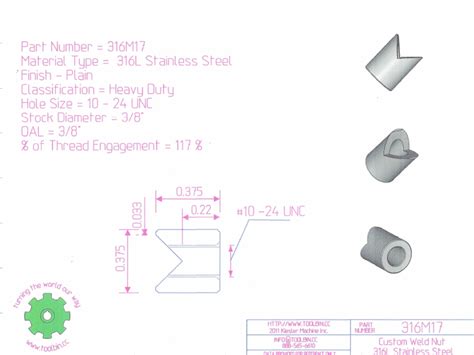 Heavy duty welded nuts for corner mounting – Kiesler Machine Inc.