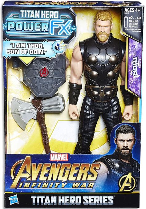 Marvel Avengers Infinity War Titan Hero Series Power FX Thor 12 Action ...