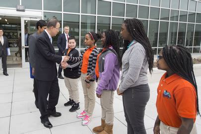 United Nations Photo: Secretary-General Visits Brookland Middle School, Washington