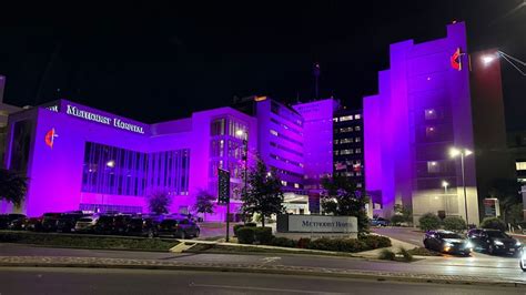 Methodist Hospital glows in honor of Cancer Survivors Month